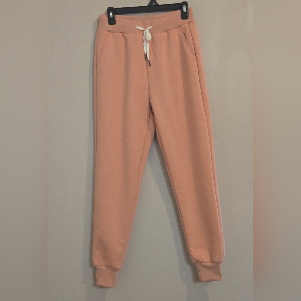 Yeokou Sherpa Lined Pink Sweatpants Size Small